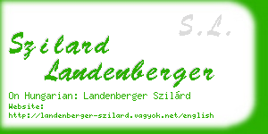 szilard landenberger business card